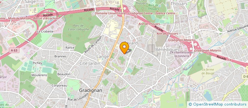 localisation de l'entreprise MONSIEUR MATTHIEU CHOQUET  GRADIGNAN