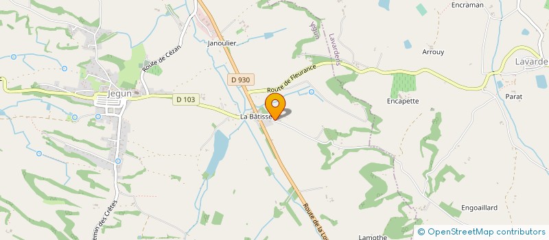 localisation de l'entreprise MONSIEUR MATTHIEU COLLET  JEGUN