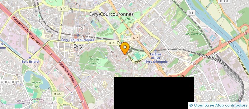 localisation de l'entreprise MONSIEUR MATTHIEU COMBLE  EVRY-COURCOURONNES