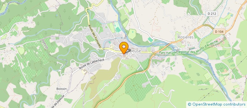 localisation de l'entreprise MONSIEUR MATTHIEU COTTIN  JOYEUSE