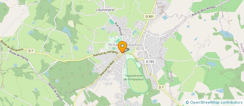 localisation de l'entreprise MONSIEUR MATTHIEU COUDERT à ARNAC-POMPADOUR