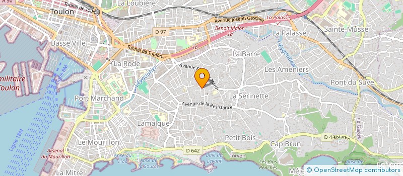 localisation de l'entreprise MONSIEUR MATTHIEU COUPAT  TOULON