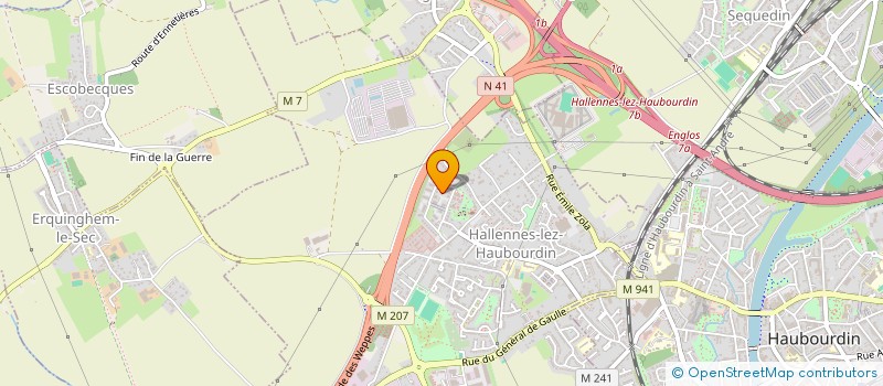 localisation de l'entreprise MONSIEUR MATTHIEU DELESTREZ  HALLENNES-LEZ-HAUBOURDIN