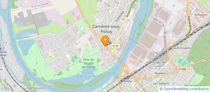 localisation de l'entreprise MONSIEUR MATTHIEU-ELIEZER KOUAME  CARRIERES-SOUS-POISSY