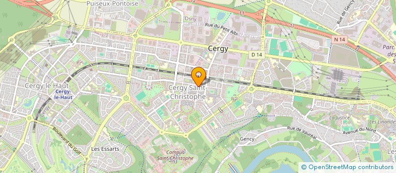 localisation de l'entreprise MONSIEUR MATTHIEU FAVEL  CERGY