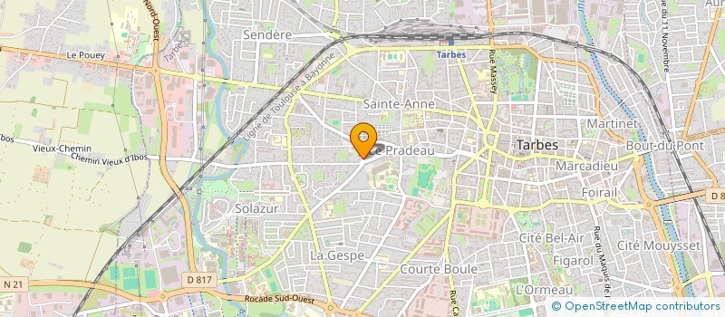 localisation de l'entreprise MONSIEUR MATTHIEU GAILLARD  TARBES