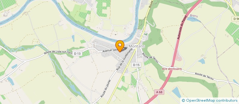 localisation de l'entreprise MONSIEUR MATTHIEU GAU  MONTANS