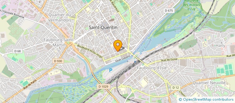 localisation de l'entreprise MONSIEUR MATTHIEU GAUDEFROY à SAINT-QUENTIN