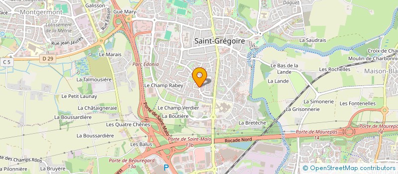 localisation de l'entreprise MONSIEUR MATTHIEU GORDIEN  SAINT-GREGOIRE