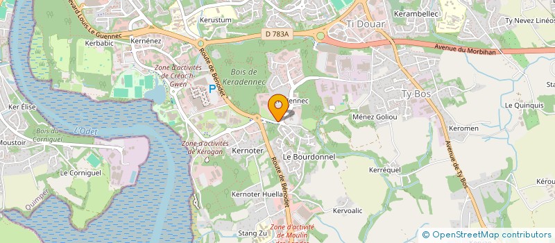 localisation de l'entreprise MONSIEUR MATTHIEU GUEGUEN à QUIMPER