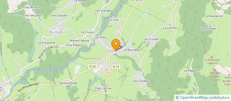 localisation de l'entreprise MONSIEUR MATTHIEU GUINAND à VILLARD