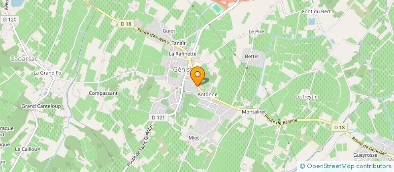 localisation de l'entreprise MONSIEUR MATTHIEU HABERSETZER  GENISSAC