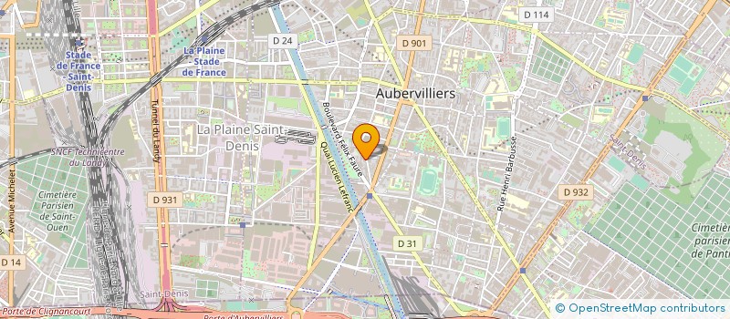 localisation de l'entreprise MONSIEUR MATTHIEU JARRY à AUBERVILLIERS