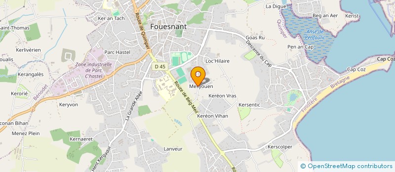 localisation de l'entreprise MONSIEUR MATTHIEU KERMARREC à FOUESNANT