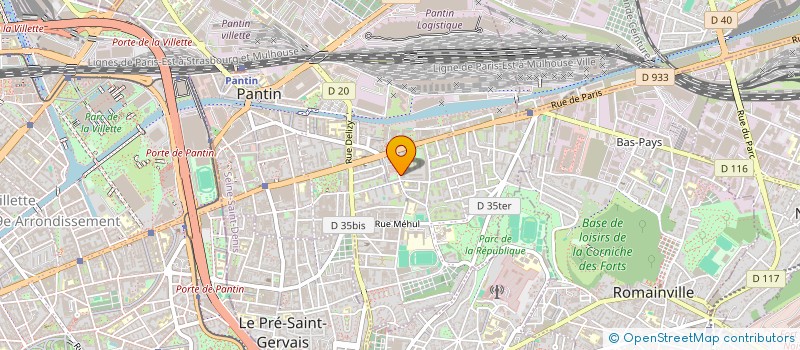 localisation de l'entreprise MONSIEUR MATTHIEU KERSULEC  PANTIN