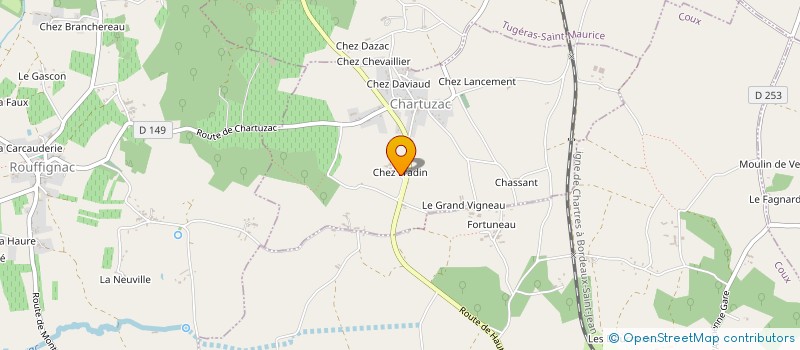 localisation de l'entreprise MONSIEUR MATTHIEU LABADIE  CHARTUZAC