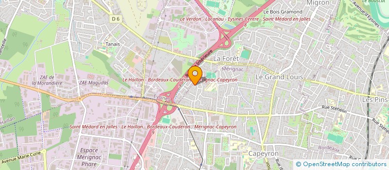 localisation de l'entreprise MONSIEUR MATTHIEU LABORDE à MERIGNAC