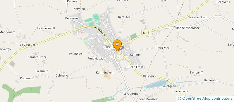 localisation de l'entreprise MONSIEUR MATTHIEU LALLEMANT  CLEGUEREC