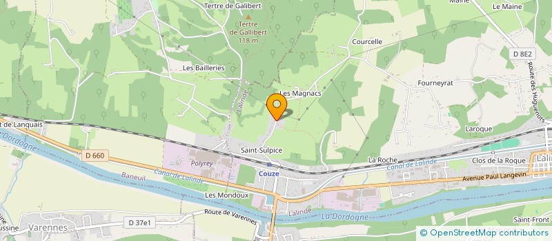 localisation de l'entreprise MONSIEUR MATTHIEU LANGLAIS  LALINDE