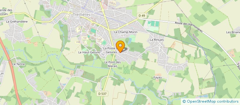 localisation de l'entreprise MONSIEUR MATTHIEU LE BIHAN  TREILLIERES