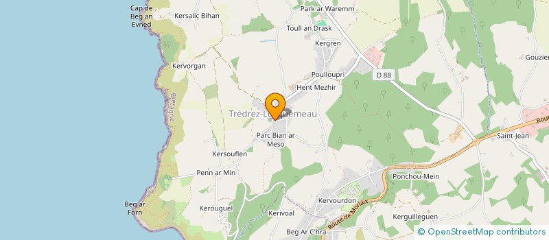 localisation de l'entreprise MONSIEUR MATTHIEU LE COZ  LANMERIN