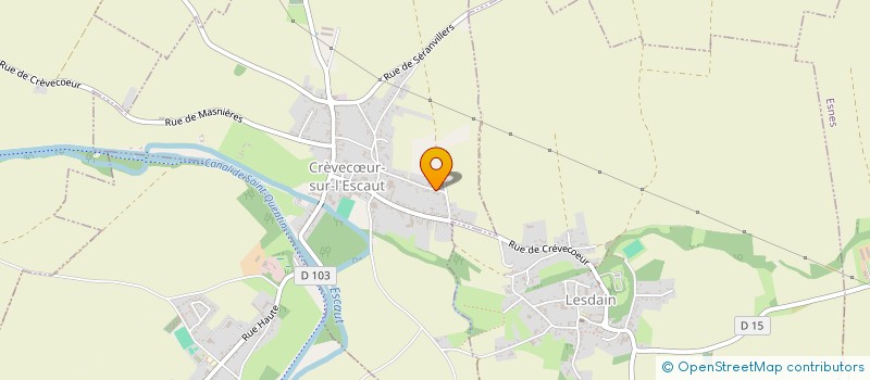 localisation de l'entreprise MONSIEUR MATTHIEU LHUILLIER  CREVECUR-SUR-L'ESCAUT