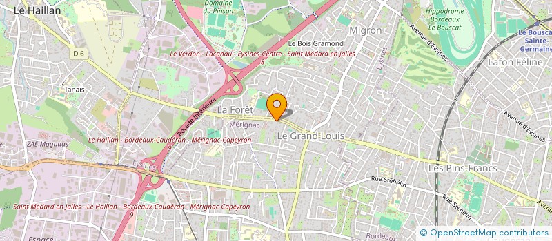 localisation de l'entreprise MONSIEUR MATTHIEU LORRAIN  MERIGNAC