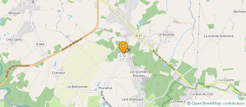 localisation de l'entreprise MONSIEUR MATTHIEU MAVALEIX-MARCHESSOUX  CHAILLAC-SUR-VIENNE