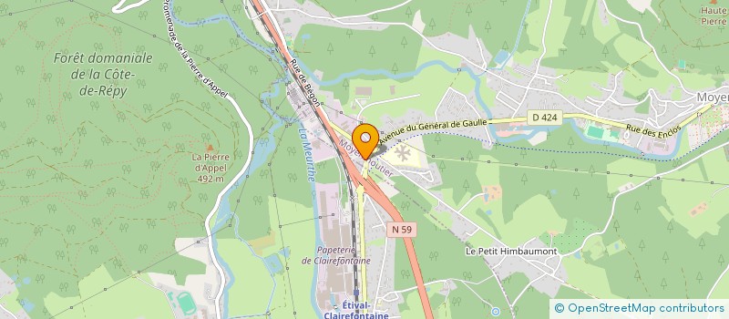 localisation de l'entreprise MONSIEUR MATTHIEU MULLER  MOYENMOUTIER