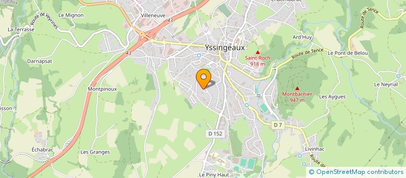 localisation de l'entreprise MONSIEUR MATTHIEU NICOLAS  YSSINGEAUX