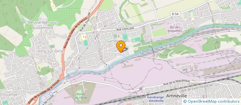 localisation de l'entreprise MONSIEUR MATTHIEU OCTAVE  GANDRANGE