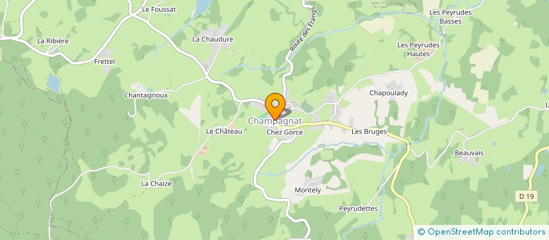 localisation de l'entreprise MONSIEUR MATTHIEU PARDANAUD à CHAMPAGNAT