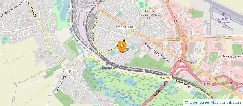 localisation de l'entreprise MONSIEUR MATTHIEU PEDRON  LONGUEAU