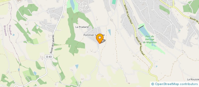 localisation de l'entreprise MONSIEUR MATTHIEU PEGART  GRAULHET