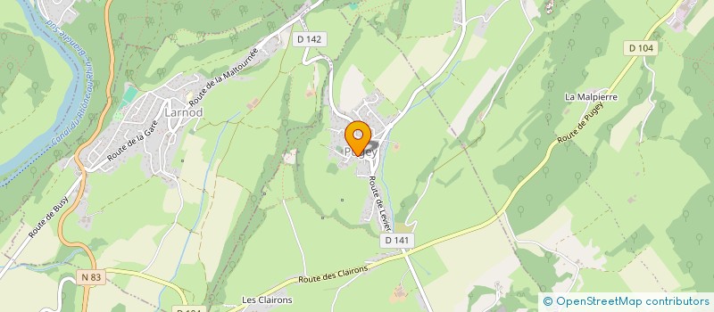 localisation de l'entreprise MONSIEUR MATTHIEU PERRIGAULT  PUGEY