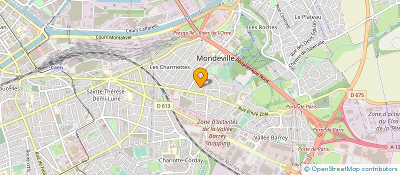 localisation de l'entreprise MONSIEUR MATTHIEU QUETRON  MONDEVILLE