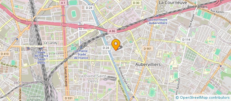 localisation de l'entreprise MONSIEUR MATTHIEU RAPEBACH  AUBERVILLIERS