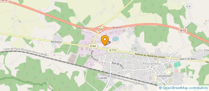 localisation de l'entreprise MONSIEUR MATTHIEU ROUSSELIN  PLOUIGNEAU