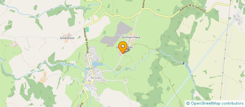 localisation de l'entreprise MONSIEUR MATTHIEU SALEIL  ARVIEU