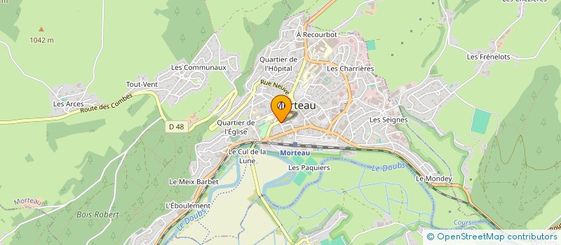 localisation de l'entreprise MONSIEUR MATTHIEU SEGUIN  MORTEAU