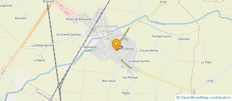 localisation de l'entreprise MONSIEUR MATTHIEU TOUSSAINT  SAINT-AMAND-LONGPRE