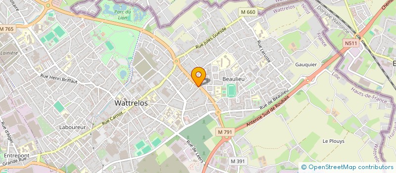 localisation de l'entreprise MONSIEUR MATTHIEU VANDAMME  WATTRELOS