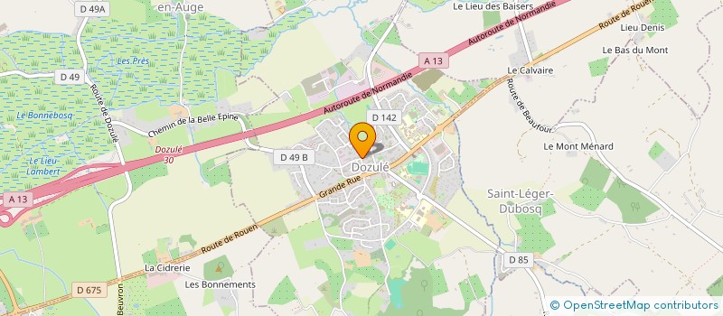 localisation de l'entreprise MONSIEUR MATTHIEU VAZ  DOZULE