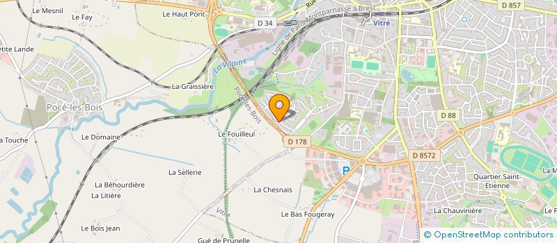 localisation de l'entreprise MONSIEUR MATTHIEU VIGOUROUX  VITRE