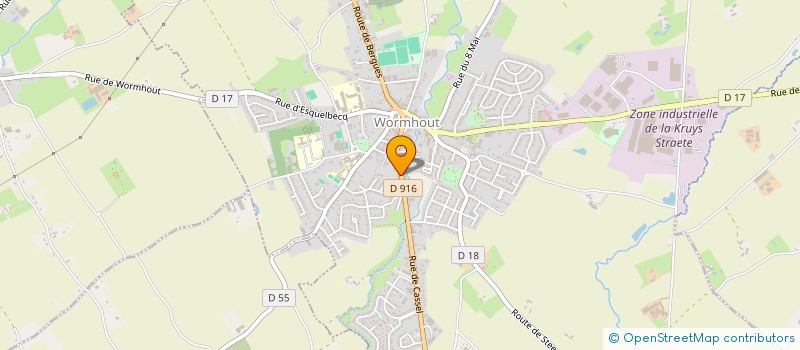 localisation de l'entreprise MONSIEUR MATTHIEU ZUBERT  WORMHOUT