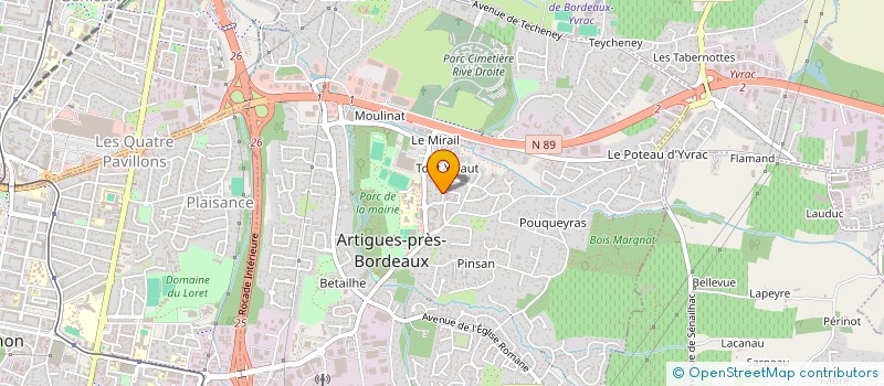 localisation de l'entreprise MONSIEUR MATTHIS GOUJON  ARTIGUES-PRES-BORDEAUX