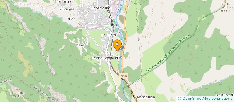 localisation de l'entreprise MONSIEUR MATYS LAFAY  L'ARGENTIERE-LA-BESSEE