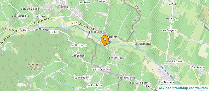 localisation de l'entreprise MONSIEUR MAURICE AUGROS à LA CHAPELLE-DE-GUINCHAY