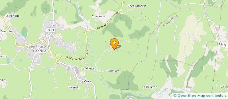 localisation de l'entreprise MONSIEUR MAURICE BABE  SAINT-JUST-LA-PENDUE