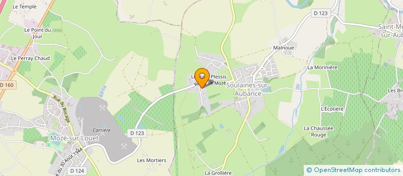 localisation de l'entreprise MONSIEUR MAURICE BARANGER  SOULAINES-SUR-AUBANCE